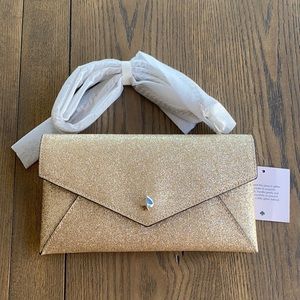 Kate Spade Gold Burgess Court Chain Clutch
